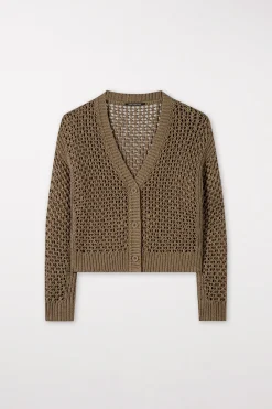 Clearance LUISA CERANO Cardigan Aus Leinen-Mix