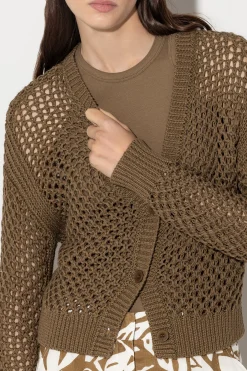 Clearance LUISA CERANO Cardigan Aus Leinen-Mix