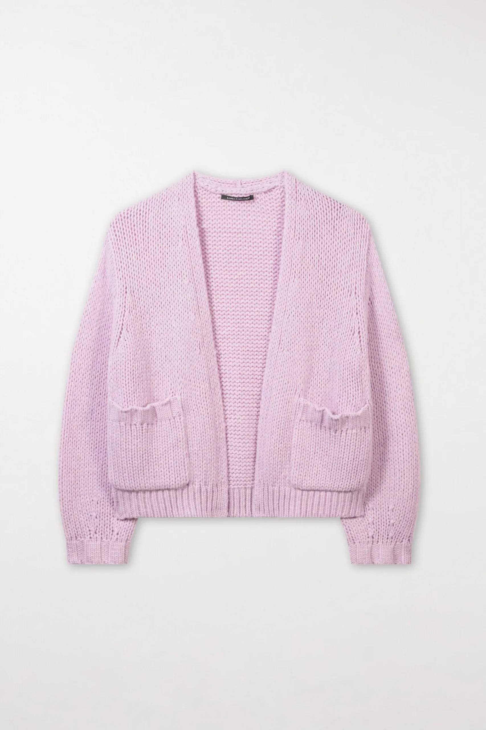 Discount LUISA CERANO Cardigan Aus Woll-Mix faded lavender