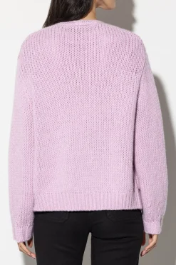 Discount LUISA CERANO Cardigan Aus Woll-Mix faded lavender