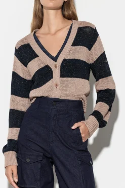 Outlet LUISA CERANO Cardigan Mit Blockstreifen