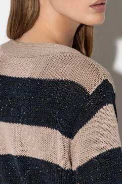 Outlet LUISA CERANO Cardigan Mit Blockstreifen
