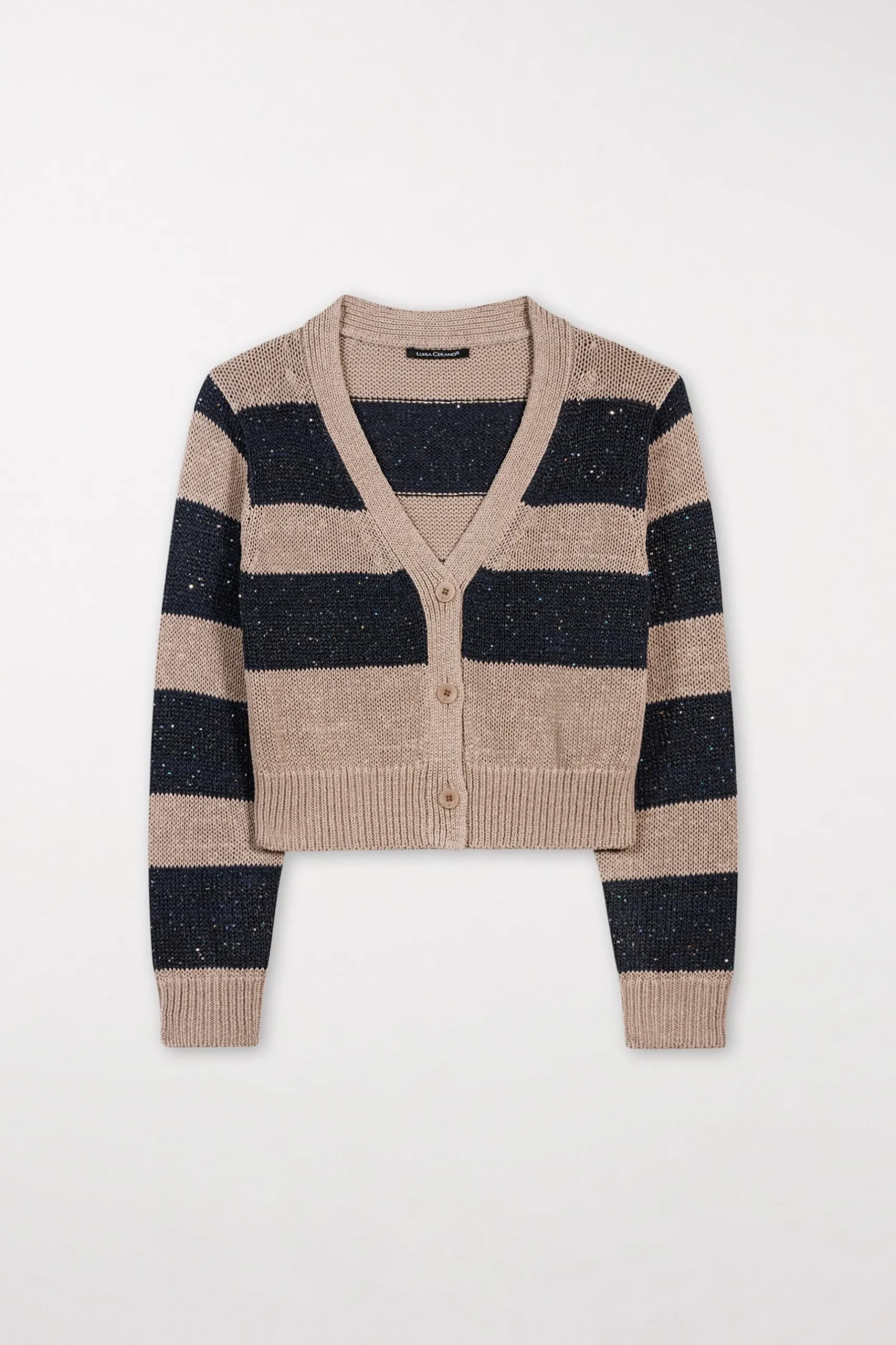 Outlet LUISA CERANO Cardigan Mit Blockstreifen