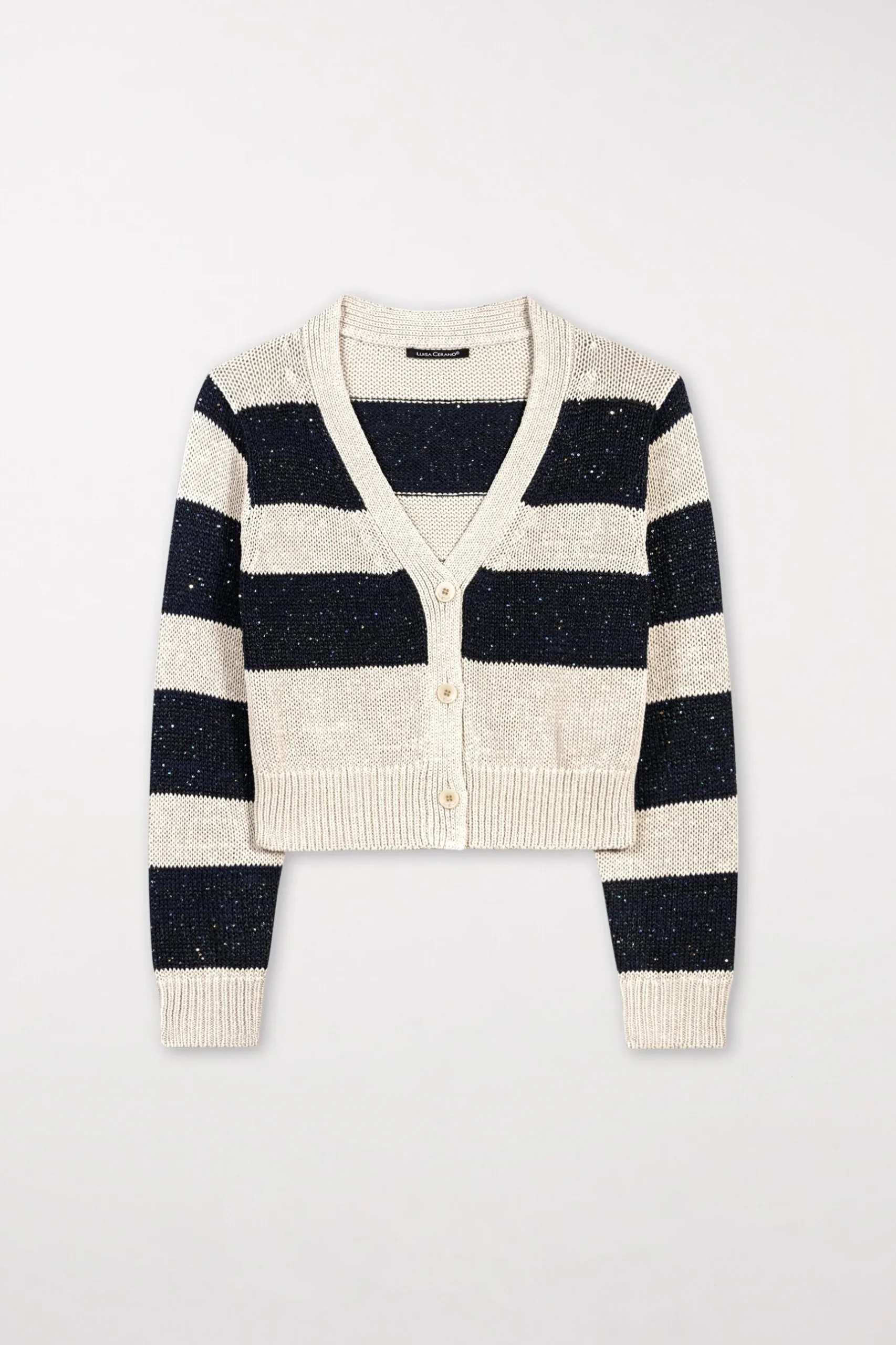 Outlet LUISA CERANO Cardigan Mit Blockstreifen