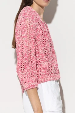 LUISA CERANO Cardigan Mit V-Neck candy pink