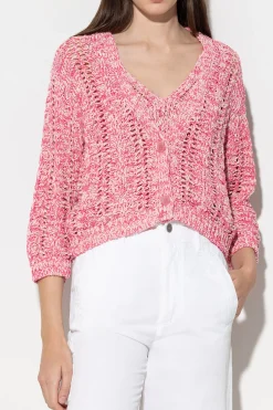 LUISA CERANO Cardigan Mit V-Neck candy pink