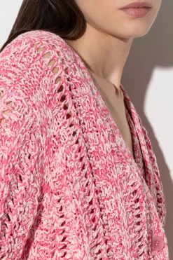 LUISA CERANO Cardigan Mit V-Neck candy pink