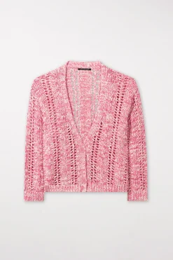 LUISA CERANO Cardigan Mit V-Neck candy pink