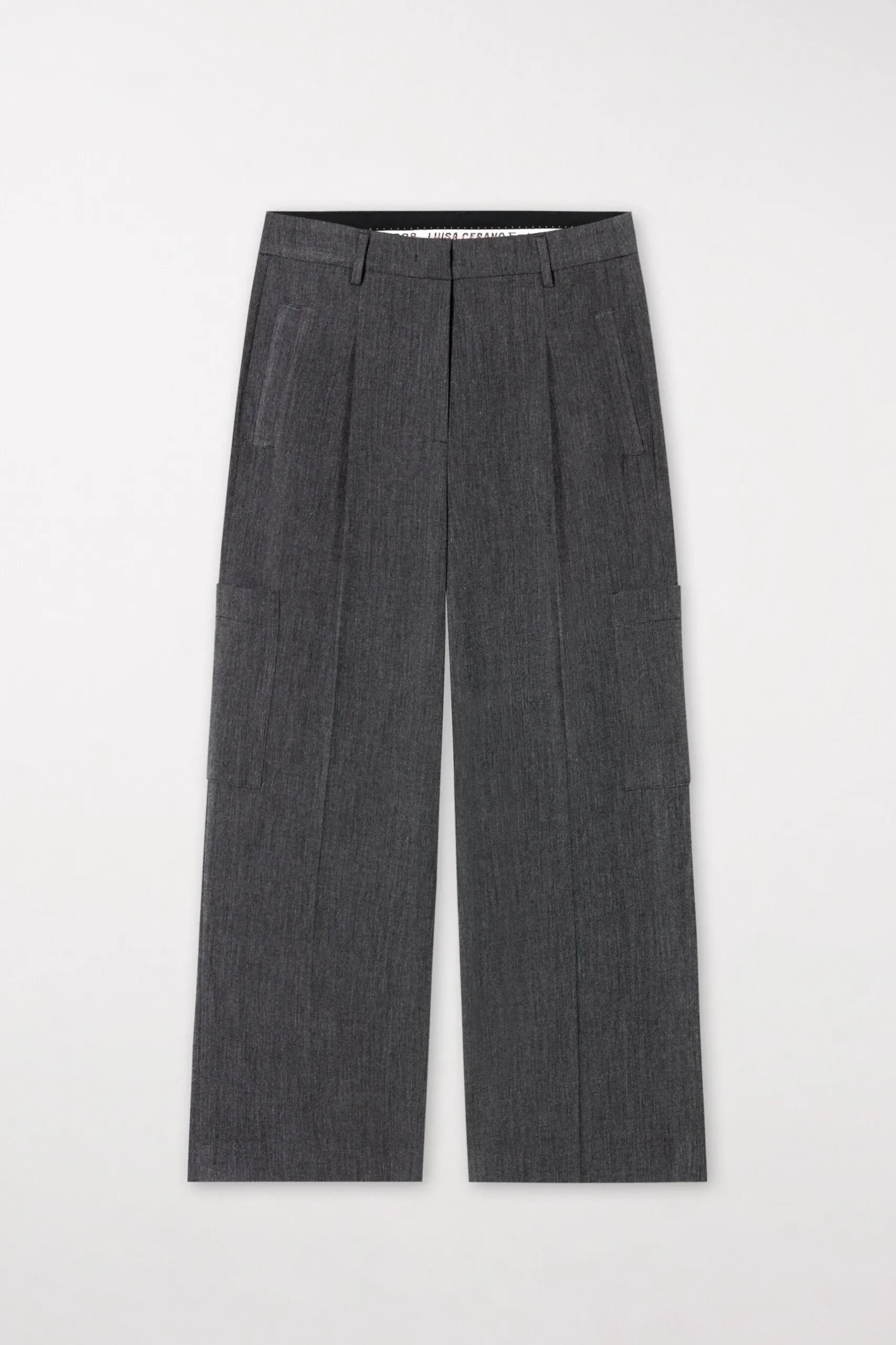 Outlet LUISA CERANO Cargo-Pants Aus Kaschmir-Mix dark grey melange
