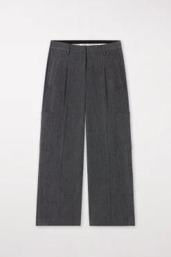Outlet LUISA CERANO Cargo-Pants Aus Kaschmir-Mix dark grey melange