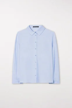 Online LUISA CERANO Chambray-Bluse sky blue