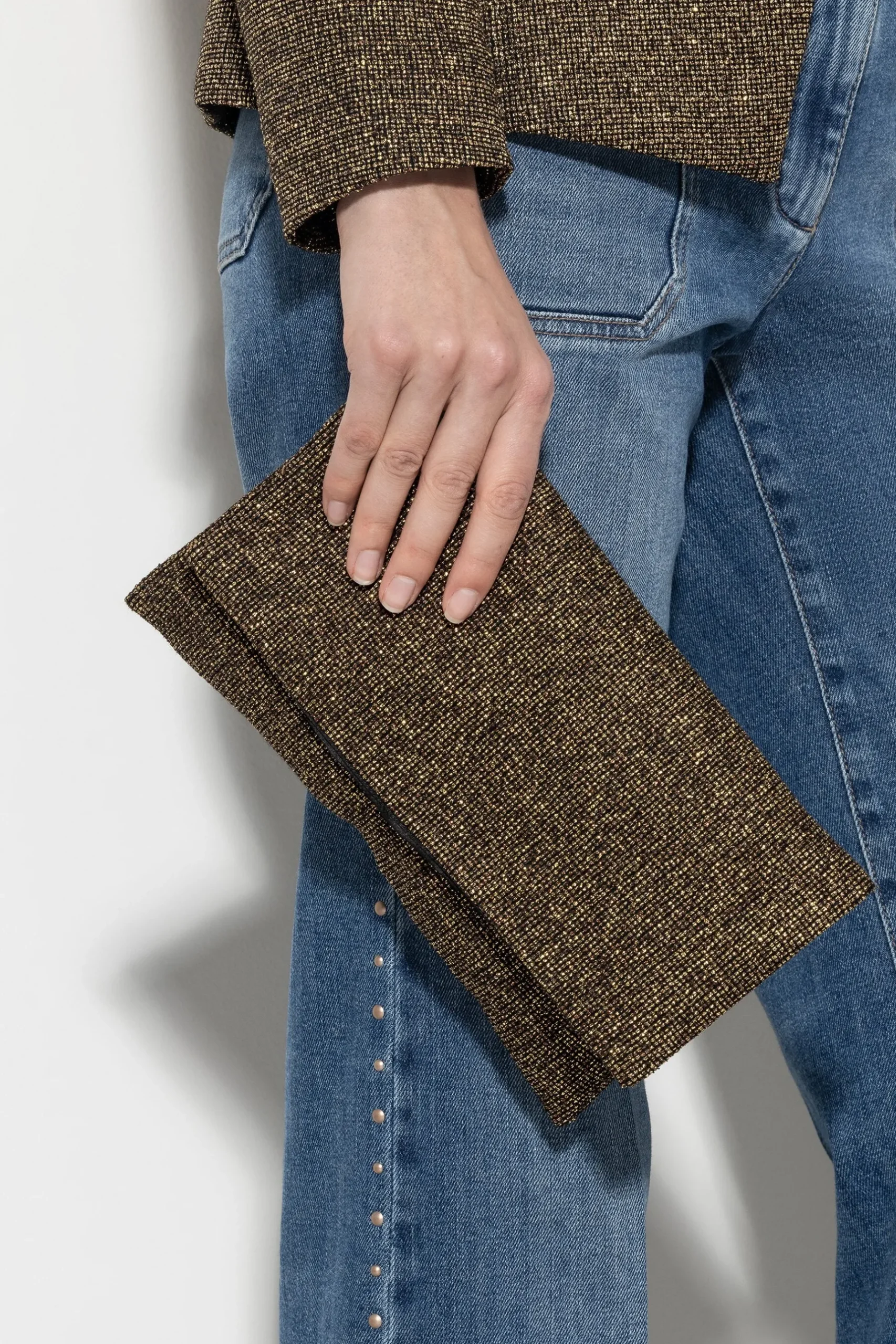 Online LUISA CERANO Clutch Mit Metallic-Effekt gold metallic