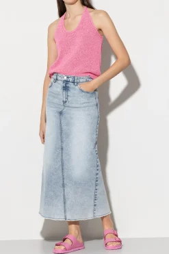 New LUISA CERANO Denimrock Mit Acid-Effekten denim blue