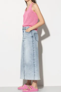 New LUISA CERANO Denimrock Mit Acid-Effekten denim blue