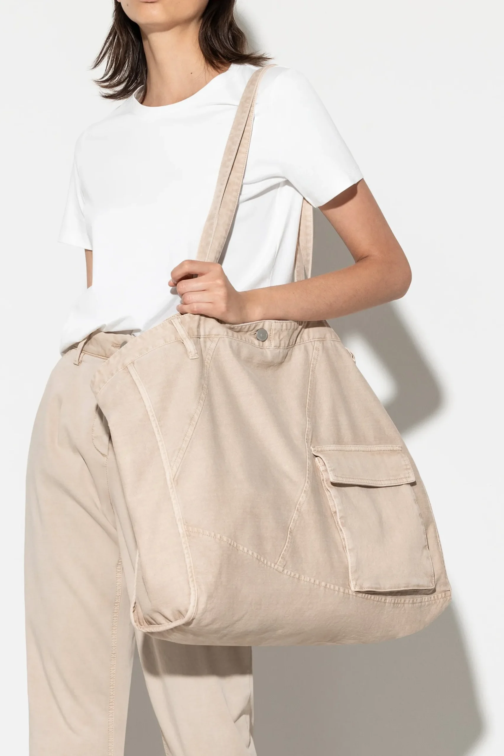 Sale LUISA CERANO Denim-Shopper cashew