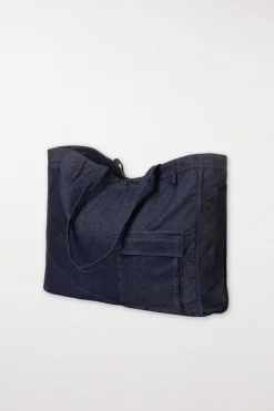 Hot LUISA CERANO Denim-Shopper dark navy