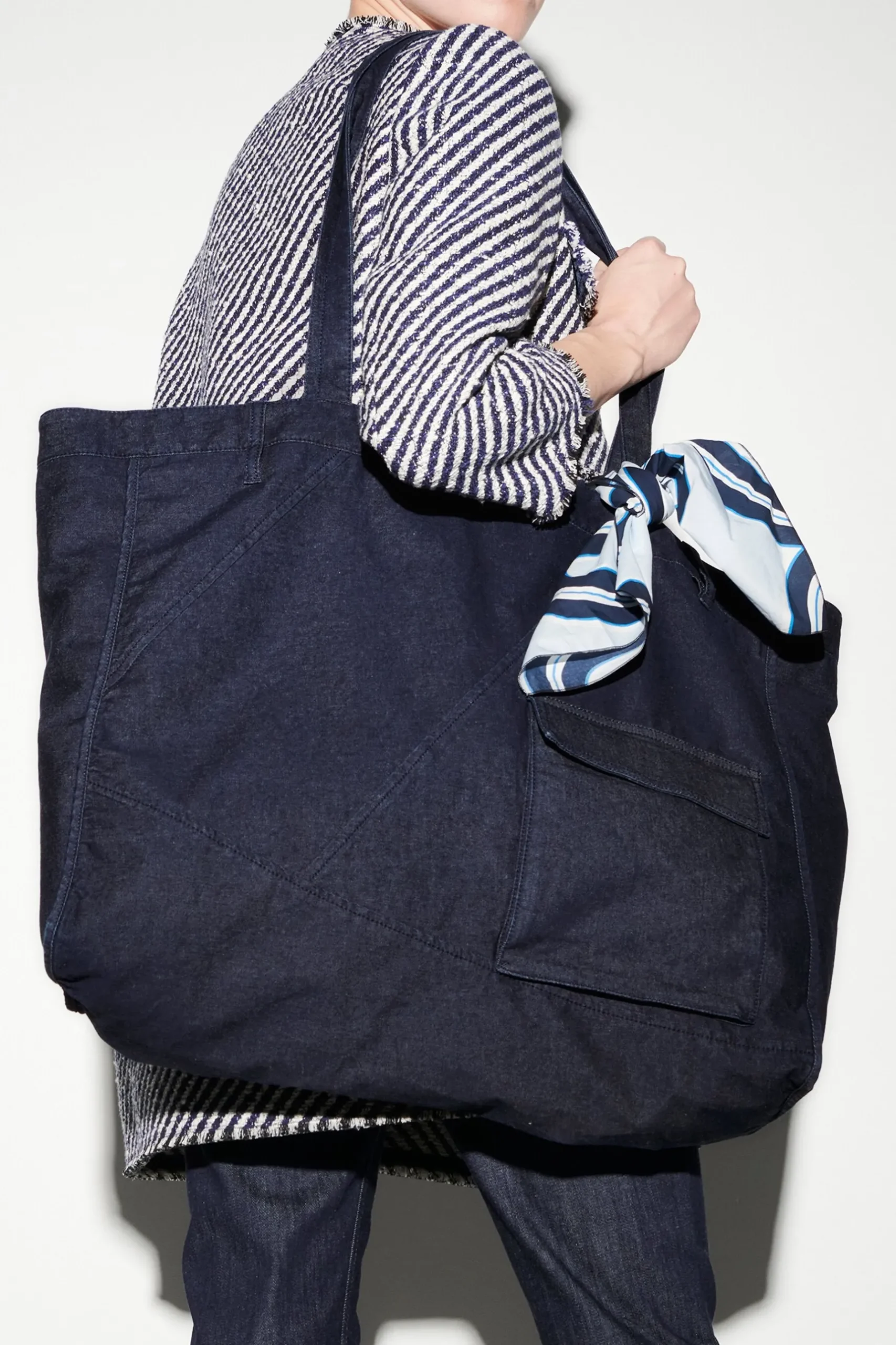 Hot LUISA CERANO Denim-Shopper dark navy