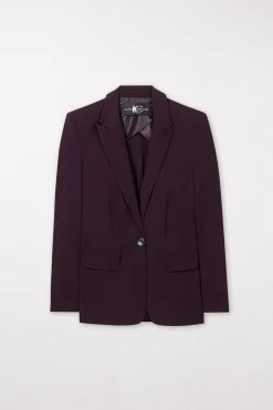 LUISA CERANO Ein-Knopf-Blazer burgundy