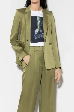 Best LUISA CERANO Einknopf-Blazer Aus Satin