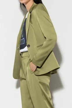 Best LUISA CERANO Einknopf-Blazer Aus Satin