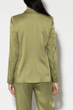 Best LUISA CERANO Einknopf-Blazer Aus Satin