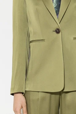 Best LUISA CERANO Einknopf-Blazer Aus Satin