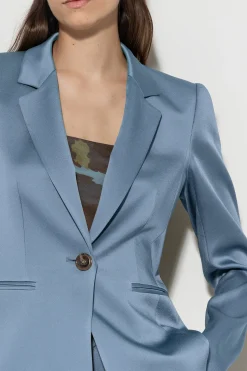 Best LUISA CERANO Einknopf-Blazer Aus Satin