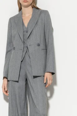 LUISA CERANO Fischgrat-Blazer heather grey