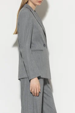 LUISA CERANO Fischgrat-Blazer heather grey
