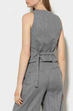 Best LUISA CERANO Fischgrat-Blazerweste heather grey