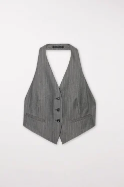 Discount LUISA CERANO Fischgrat-Neckholderweste multi