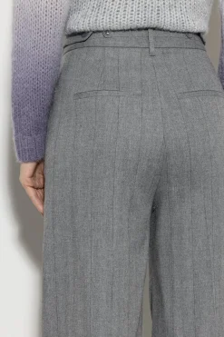 Sale LUISA CERANO Fischgrat-Wideleg-Pants heather grey