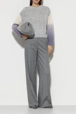 Sale LUISA CERANO Fischgrat-Wideleg-Pants heather grey