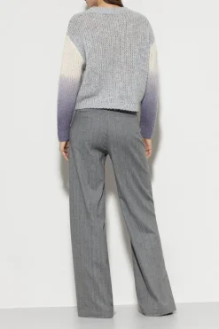 Sale LUISA CERANO Fischgrat-Wideleg-Pants heather grey