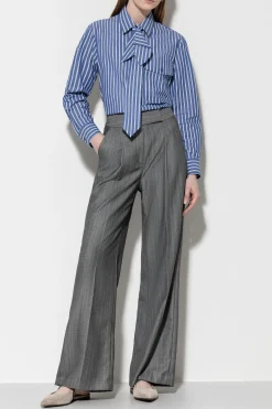 Online LUISA CERANO Fischgrat-Wideleg-Pants taupe