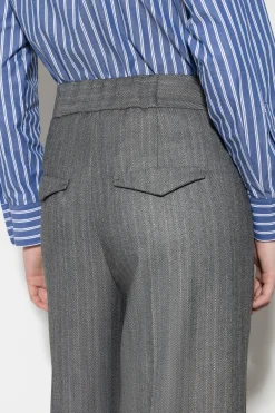 Online LUISA CERANO Fischgrat-Wideleg-Pants taupe