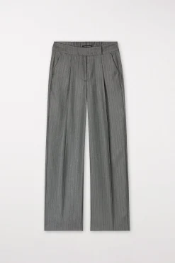 Online LUISA CERANO Fischgrat-Wideleg-Pants taupe