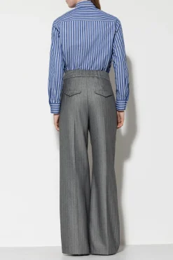 Online LUISA CERANO Fischgrat-Wideleg-Pants taupe