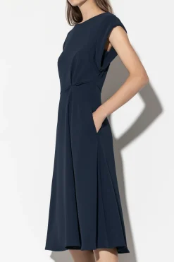 Best LUISA CERANO Fit&Flare-Midikleid dark navy
