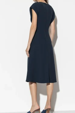 Best LUISA CERANO Fit&Flare-Midikleid dark navy