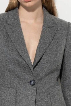 Hot LUISA CERANO Flanell-Blazer dark grey melange