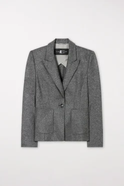 Hot LUISA CERANO Flanell-Blazer dark grey melange