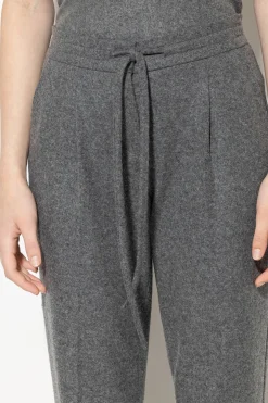 Best LUISA CERANO Flanell-Joggpants dark grey melange