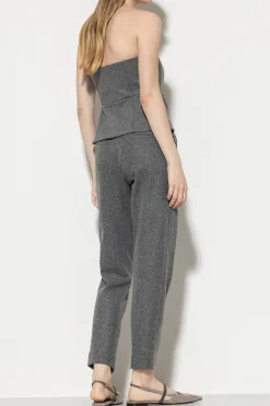 Best LUISA CERANO Flanell-Joggpants dark grey melange