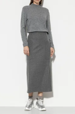 Best LUISA CERANO Flanell-Rock dark grey melange