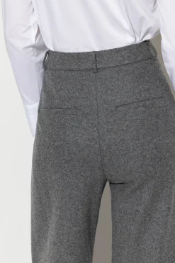 Discount LUISA CERANO Flanell-Wideleg-Pants dark grey melange