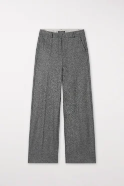 Discount LUISA CERANO Flanell-Wideleg-Pants dark grey melange