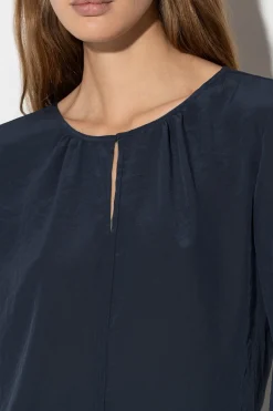 LUISA CERANO Fließendes Blusenshirt dark navy