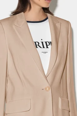 Online LUISA CERANO Gabardine-Einknopf-Blazer