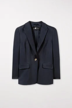Online LUISA CERANO Gabardine-Einknopf-Blazer